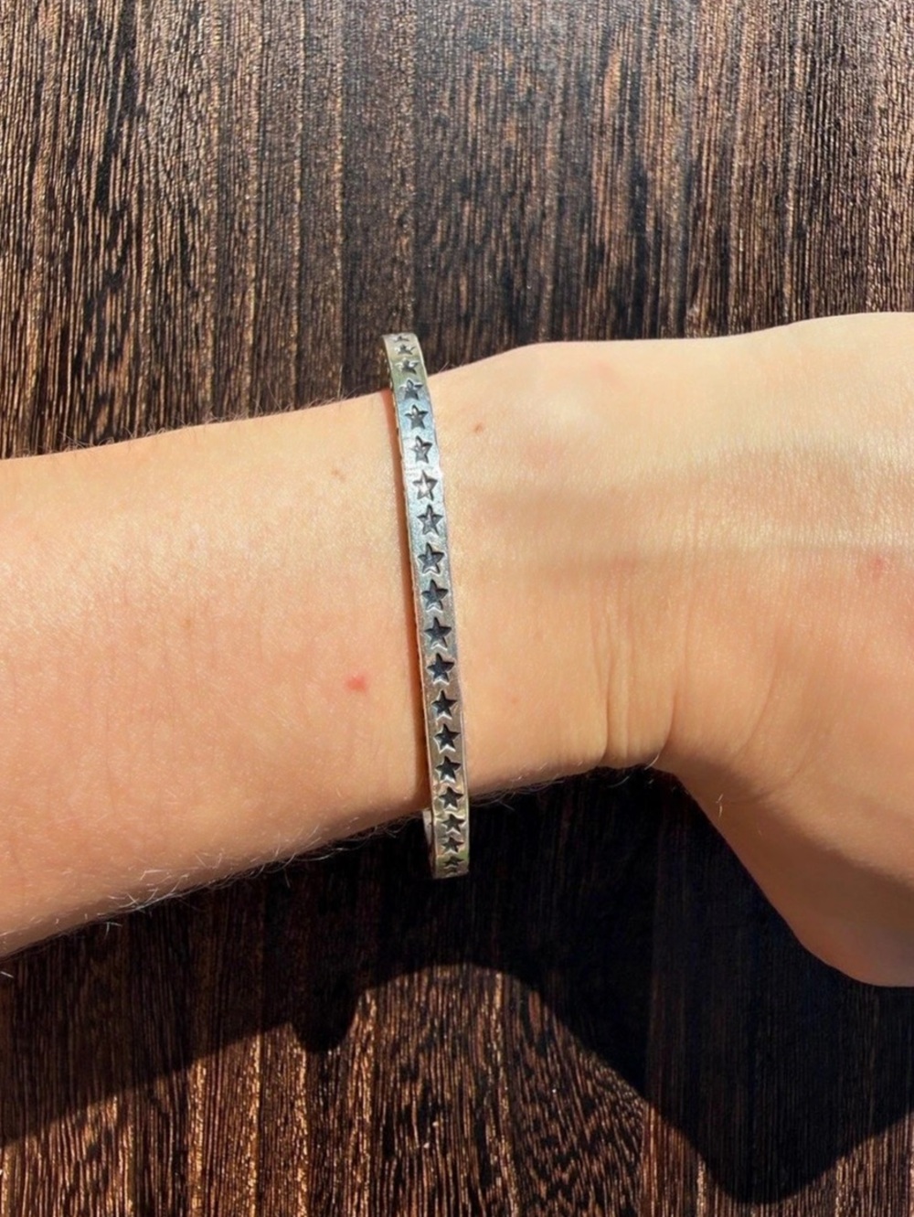 Sunshine Reeves Navajo Sterling Silver Star Cuff Bracelet